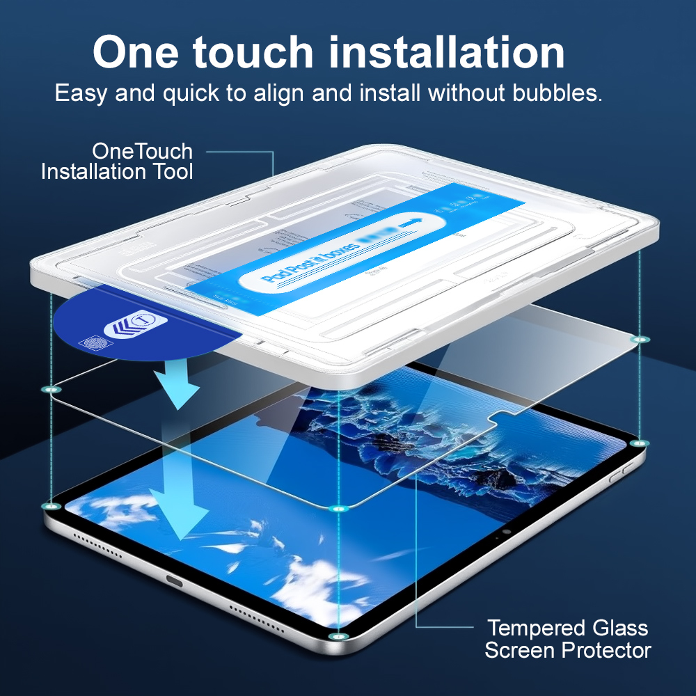 Samsung Tablet S10 Accessories - One Click Dust Free Tempered Glass