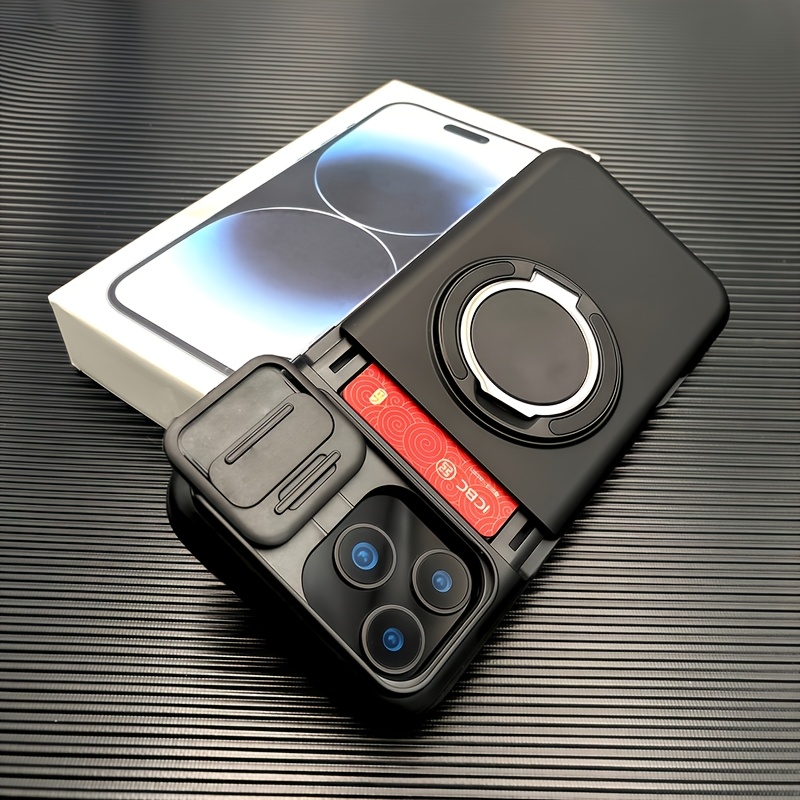Iphone Tablet Accessories - Luxury Armored Sliding Lens Cover Phone