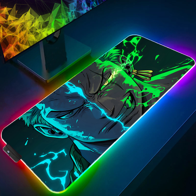 Tablet Pc Accessories - ONE PIECE Zoro Mouse Pad RGB