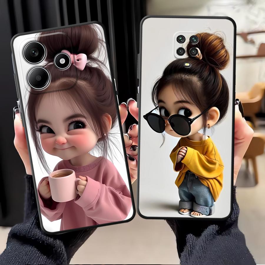 Tablet And Accessories Case - Cartoon Girl Pattern Funda Phone Cover