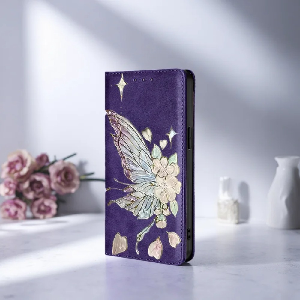 Tablet And Accessories Case - Painted Magnetic Flip Leather Wallet Case
