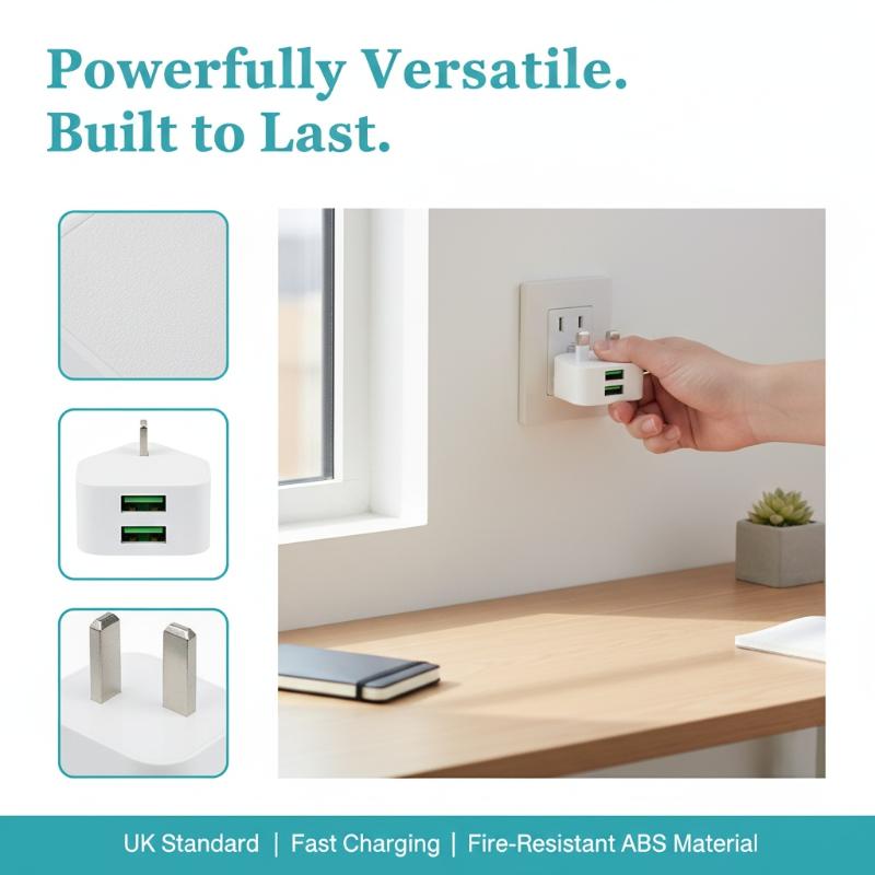 UK 3 Pin Plug Dual USB Adapter - огляд і ціна Tablet Accessories Uk