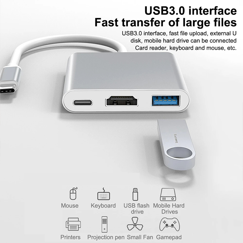 3 in 1 USB Type C Hub to 4K HD - огляд і ціна Samsung Tablet With Accessories