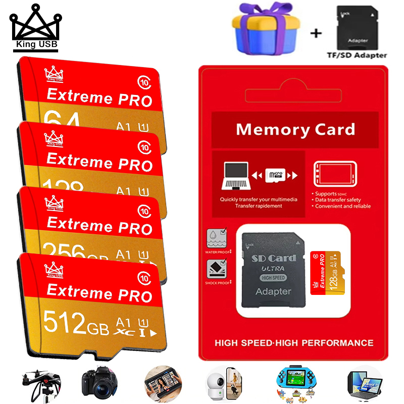 Class 10 Micro TF 256GB 512GB  - огляд і ціна Microsd Card Tablet