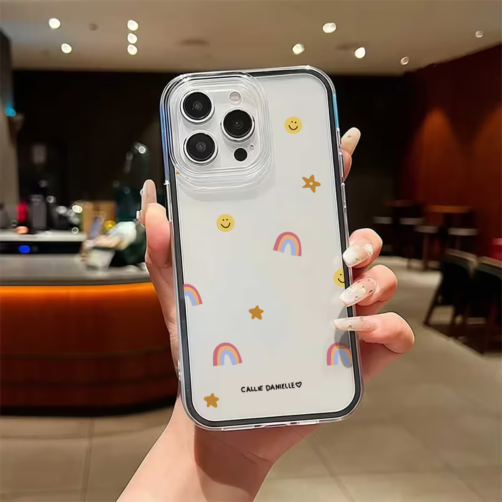 Cute Rainbow Clear Phone Case  - огляд і ціна Tablet And Accessories Case