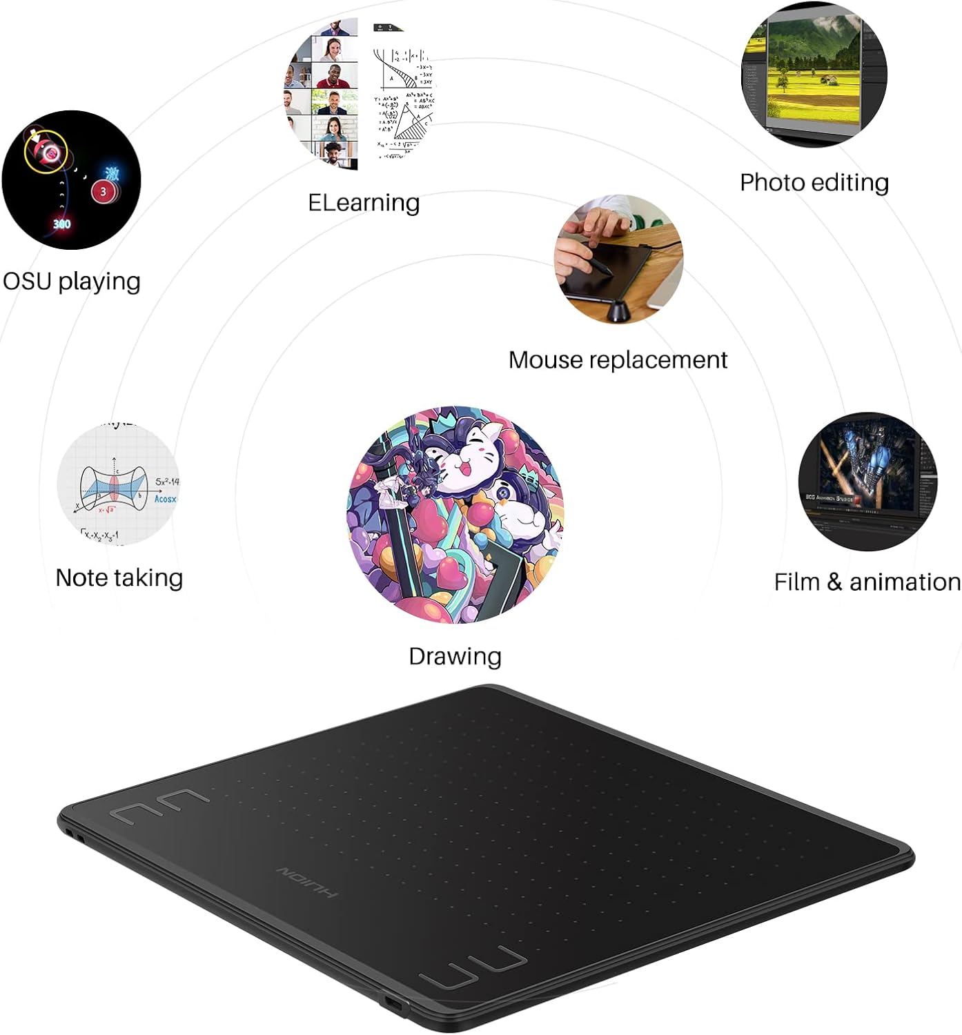 HUION HS64 Graphic Tablet 6Inc - огляд і ціна Graphic Tablet Accessories
