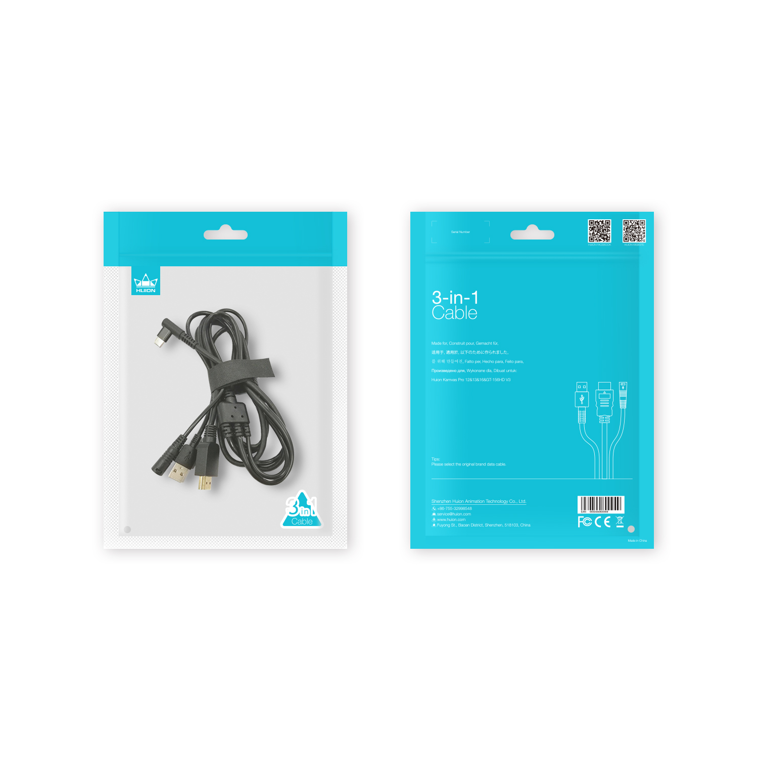 HUION 3 IN 1 Cable CB01 compat - огляд і ціна Huion Tablet Accessories