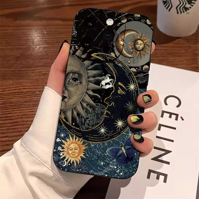 Aesthetic Sun Moon Print Phone - огляд і ціна Tablet And Accessories Case