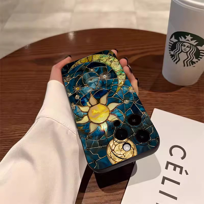 Aesthetic Sun Moon Print Phone - огляд і ціна Tablet And Accessories Case