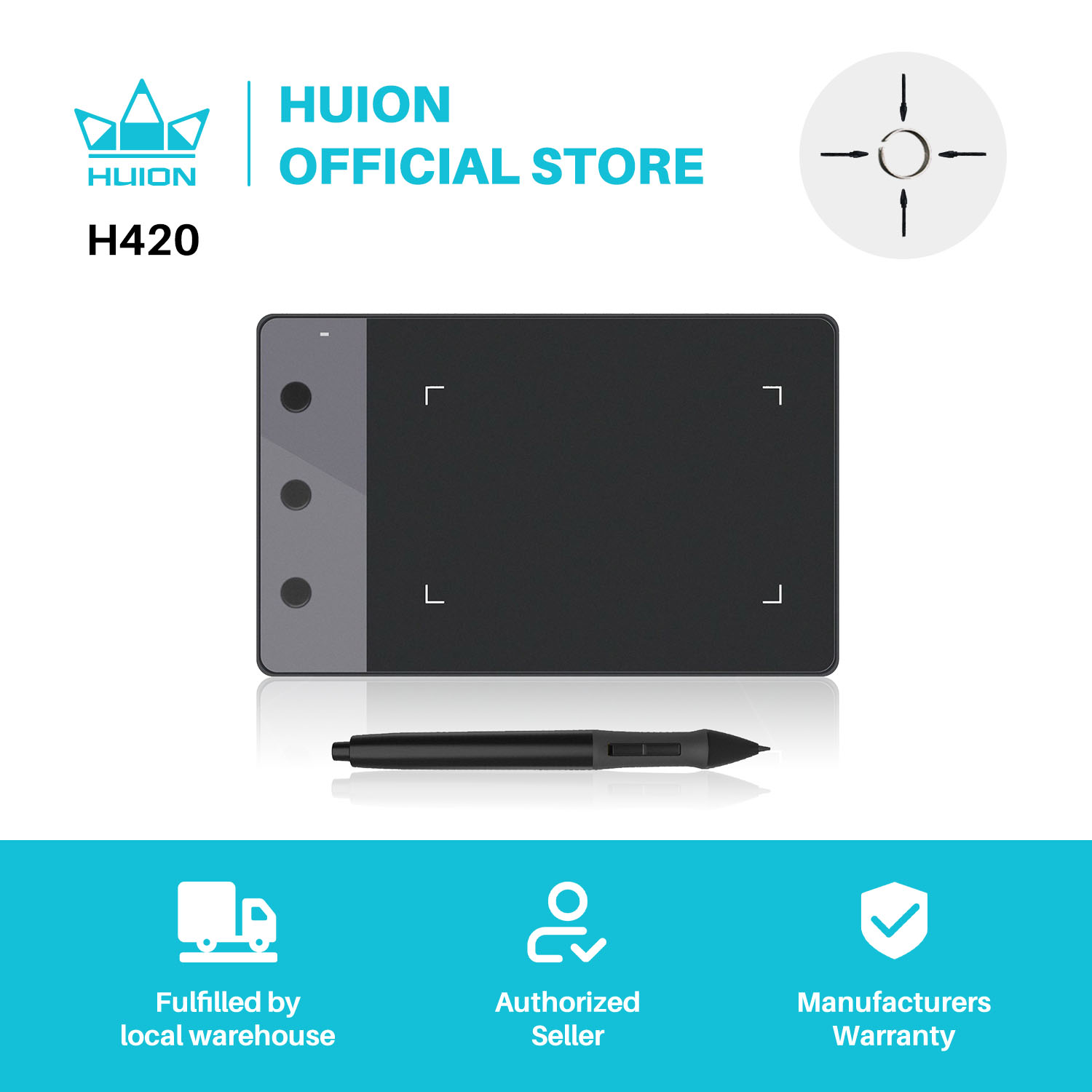 New HUION H420 Graphics Tablet - огляд і ціна Graphic Tablet Accessories